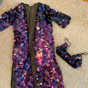 Sparkly kimono vest
